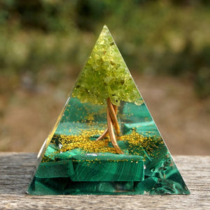 Pyramide Orgonite Protection & Méditation arbre