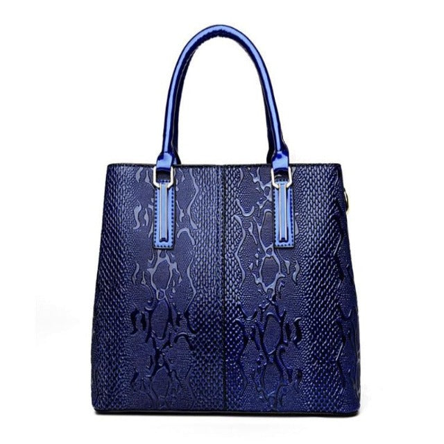 Blaue Ledertasche 