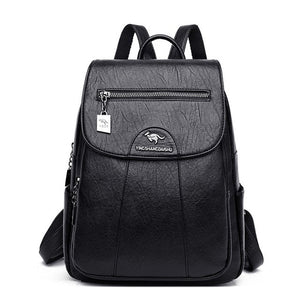 Sac Cartable en Cuir Femme Noir